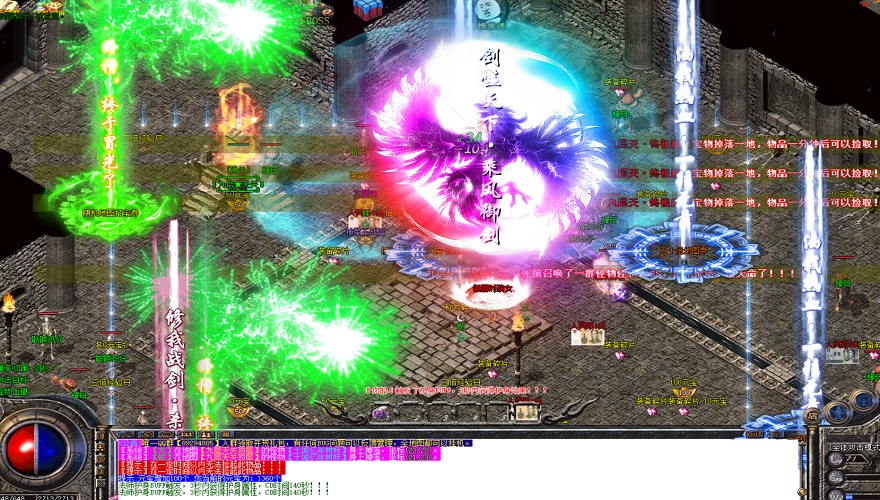 传奇180复古服实战教学队友协作法师火墙术